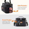 Insulated Lunch Bag for Adults, Thermal Lunch Box Cooler for Men Women, Reusable Leakproof Lunch Tote Food Bag with Adjustable Shoulder Strap for Work/Picnic/Beach, Black 9L
