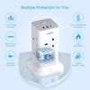 TESSAN Tower Extension Lead with USB C Slots, 8 Way Multi Plug Extension Sockets 2M Cord, Surge Protected Extension Lead with Switch, Multi Extension Plug Tower Power Strip for Home, School Supplies