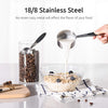 18/8 Stainless Steel Measuring Cups and Spoons Set of 10, Upgraded Thickness Handle (Black)