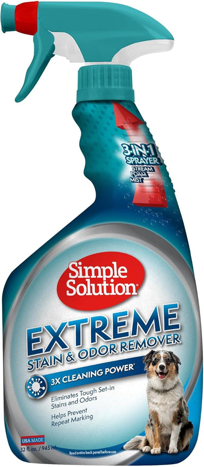 Simple Solution Extreme Dog Stain Odour Remover, 32 Oz, White