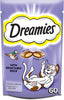 Dreamies Cat Treats with Delectable Duck, 60g Cat Treats, Crunchy on the Outside, Soft on the Inside Duck Cat Treat