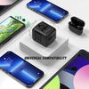 SAUNORCH Universal International Power Travel Plug Adapter, 5 in 1 European Travel Plug Adapter W/ 3.5A 2xUSB-A and 2xUSB C Wall Charger and Worldwide AC Outlet for Europe USA UK AUS Asia