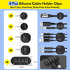 [313Pcs] Cable Management Kit by Topavatop, إدارة الكابلات Desk Cord Organizer, 67 Adhesive Wire Clips, 22 Reusable Cable Strap, 4 Cord Sleeves Split, 200 Nylon Wire Zip Ties for TV Office, Black