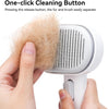 aumuca Cat Brush for Shedding and Grooming, Self Cleaning Slicker Brush for Short or Long Haired Cats, Pet Dog Hair Brush for Puppy Kitten Massage Removes Loose Undercoat, Mats, Tangled Hair, Shed Fur