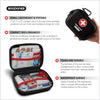 GOODONE2 200 Pcs First Aid Kit + Survival kit for Treat, Protect Minor Cuts, Scrapes. Home, Office, Car, School, Business, Travel, Emergency, Survival, Hunting, Outdoor, Camping & Sports (200-Black)