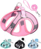 SOLMOONY No Pull Dog Harness & Leash Set, Small to Large Sizes, Mesh, Pink