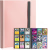 Card Binder, 9 Pocket Trading Card Album Folder, 20 Pages, 360 Card Capacity Sports Card Binder, Premium Card Binders Compatible with MTG, TCG, Baseball Cards (Pink)