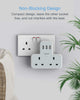 Double Plug Adaptor with 3 USB, TESSAN 2 Way Plugs Extension Multi Sockets Wall Charger Adapter, 13A UK 3 Pin Power Socket for Home, Office, Kitchen, PC