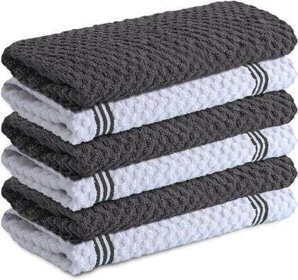 Premium Kitchen Towels – Pack of 6, 100% Cotton 15