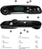 Digital Meat Thermometer, Instant Read Food Thermometer with Backlight LCD Screen, Foldable Long Probe & Auto On/Off, Meat Thermometer Probe for Kitchen, BBQ, Water, Milk, Cooking Food (Black)