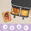 ENKIS Air Fryer Liners, 150pcs Non-Stick BPA-Free 14 * 22CM Rectangular, Disposable Air Fryer Paper Liners for Ninja Foodi Stacked DoubleStack Air Fryer (Large-14 * 22CM)