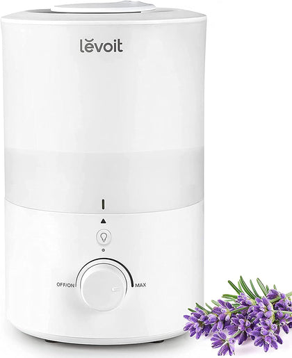 3L Humidifiers for Bedroom Baby Room with Night Light, Cool Mist Humidifier for Home, Office & Plant, Auto-Off, Up to 25H for 27 ㎡, Quiet Operation with 360° Rotation Nozzle- 2 Filter Sponge