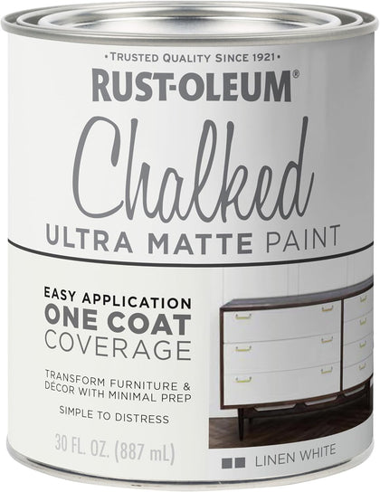 Rust-Oleum, Chalked Ultra Matte Paint, Linen White, 887 ml, 285140ked Ultra Matte Paint