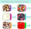 HTEVW - 6 Pack 6 oz Stainless Steel Kids Containers Easy Open Leakproof Metal Snack Containers with Silicone Lids, Stackable Lunch Box