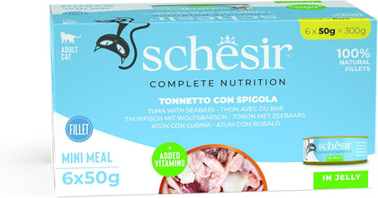 Schesir Cat Multipack Can Tuna with Seabass-6x50g