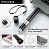 Red Laser Pointer High Power Long Range Strong Laser Light Pointer Pen, Tactical Red Lazer Pointer Presentation Dot Rechargeable for Indoor Teaching,Hiking,Outdoor Interactive Cat Laser Toy USB Charge