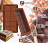 Webake Deep Chocolate Bar Molds 2 Pack, 1 Inch Deep Large and Thick Silicone Chocolate Bar Molds for Stuffed Bar, Big Chocolate Candy Bar Mold for Filling Knafeh Pistachio Chocolate Bar