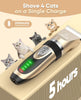 oneisall Cat Clippers for Matted Fur, Cordless Low Noise Cat Grooming Clippers for Long Hair, 2-Speed Hair Trimmer for Cats Animals (Gold)