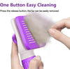 ACE2ACE Cat Brush, Dog Brush, Self Cleaning Cat Dog Slicker Brush, Pet Grooming Comb Brush for Long and Short Haired Cats Dogs, Purple