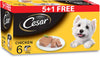 Cesar Dog Food, Chicken Dog Wet Food, Tray of 6x100g, Formulated Without Grains, Complete and Balanced Dog Nutrition