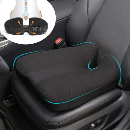 CreekT 2024 Upgraded Car Seat Cushion Pad Foam Heightening Wedge,for Tailbone Pain Lower Back Pain Relief People Driving,Truck Seat Cushion for Office Chair