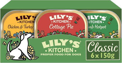 LILY'S KITCHEN Dog Classic Dinners Multipack Wet Food (6x150g)
