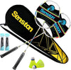 Senston Badminton Rackets Set of 2, Badminton Racquets Including Badminton Bag, 2 Badminton Shuttle, 2 Racquet Grip