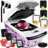 Vegetable Chopper - 4 in 1 Veggie Slicer & Spiralizer with Container - Kitchen Accessories (White)