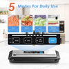 INKBIRD Vacuum Sealer Machine INK-VS01, 80kPa One-Touch Automatic Sealing Machine for Food Preservation Storage, Preserving Moist/Dry Foods Packer with Built-in Cutter & BPA-Free Bags 220V