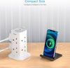 TESSAN Tower Extension Lead with USB C Slots, 8 Way Multi Plug Extension Sockets 2M Cord, Surge Protected Extension Lead with Switch, Multi Extension Plug Tower Power Strip for Home, School Supplies