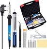 TABIGER Soldering Iron Kit - 60W Temperature Adjustable Electric Solder Iron Gun Welding Set with Toolbox (12 Pieces kit)