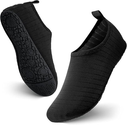 JOTO Water Shoes for Women Men Kids, Barefoot Quick-Dry Aqua Water Socks Slip-on Swim Beach Shoes for Snorkeling Surfing Kayaking Beach Walking Yoga