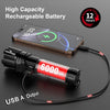 Shadowhawk Flashlight Led USB Rechargeable, 20000 lumens Torch Light XHP70.2, Super Bright Tactical Flashlights, IP67 Waterproof Zoomable, for Outdoor Camping Hiking Emergency(with Battery)