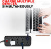 Honeywell Surge Protector, 8 Universal Sockets,2 Meter Cord, 20000Amp, Device Secure Warranty,Automatic Overload Protection,Spike Guard/Extension board,Master Switch,3Year Manufacturer Warranty-Black