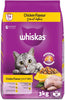 Whiskas Chicken Dry Cat Food, Bag of 3Kg, for Adult Cats 1+ Years, Cat Dry Food, for Healthy, Active Cats