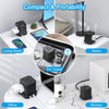 TOPREK Cube Extension Lead with USB Slots, 5 Way Power Strip with 5 AC Outlet 4 USB (20W PD3.0 Fast Charger) 1 Switch, 2M Extension Cord, 3250W/13A, UK Power Strip for Desk Home Office Travel