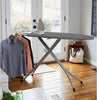 Vileda Rapid Ironing Board Cover, Foam Pad, Metalized Cotton, Heat Reflecting, Universal Size ( 30-45 x 110-130) - Grey Metallic