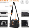 Insulated Lunch Bag for Adults, Thermal Lunch Box Cooler for Men Women, Reusable Leakproof Lunch Tote Food Bag with Adjustable Shoulder Strap for Work/Picnic/Beach, Black 9L