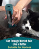 oneisall Cat Clippers for Matted Fur, 5-Speed Quiet Cordless Cat&Dog Grooming Clippers for Long Hair,IPX6 Waterproof Dog Clippers Trimmer Shaver for Dogs Cats Animals