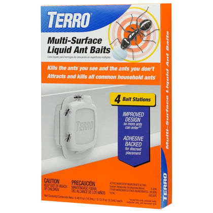 Terro Multi Surface Liquid with Adhesive Strips for Discreet Baiting, Multicolor, t334, Ant Bait