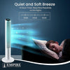 Empire 41 inch Tower Fan with LED Display, Remote Control Fan for Bedroom with Timer Function, 50W Cooling with 3 Speeds, Perfect 75° Oscillating Fan for Home, Living Room & Office (White)