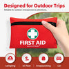 General Medi 110 Pieces Small First Aid Kit - Includes Emergency Foil Blanket, Scissors for Travel, Home, Office, Vehicle, Camping, Workplace & Outdoor (Red)