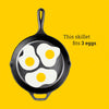 Cast Iron Skillet Pre-Seasoned Skillet/Frying Pan, Black, 10.25 Inch, Round, Cast Iron,L8Sk3