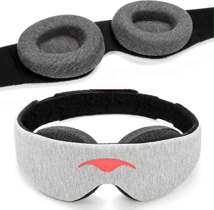 Manta Sleep Mask - 100% Blackout Eye Mask - Zero Eye Pressure - Adjustable Eye Cups - Guaranteed Deepest-Possible Rest - Perfect Sleeping Mask for Light Sleepers, Travelers, Midday Nappers