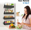 Sleclean Magnetic Spice Rack for Refrigerator, 4 pack, Spice Rack Organizer for Refrigerator and Microwave Oven, Multi Use Kitchen Magnetic Shelf, Black