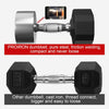 PROIRON Rubber Dumbbells Odorless, Steel Weights Set Men Women Home Gym 3kg 5kg 8kg 10kg 12kg 16kg 20kg 24kg Fitness Training Exercise Body Strength Lifting Equipment (Pair or Single)