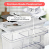 All-in-1 Vegetable Chopper, Mandoline Slicer & Cheese Grater - French Fry Cutter & Veggie Dicer - Cheese Slicer - Includes Bonus Handheld Spiralizer (6 in 1, Black/White)