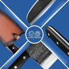 Authentic Since 1986,Outstanding Ancient Forging,6.7 Inch Full Tang,Serbian Chefs Knife,Chef Meat Cleaver,Kitchen Knives,Set with Leather Sheath,Take Carrying,Butcher,High Carbon Glad Steel