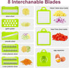 Vegetable Chopper, Onion Chopper, Mandolin Slicer,Pro 10 in 1professional food Choppermultifunctional Vegetable Chopper and Slicer, Dicing Machine, AdjustableVegetable Cutter With Container