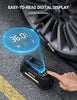 AstroAI Tyre Inflator Air Compressor 12V, Portable Electric Car Tyre Pump with Tyre Pressure Gauge, Auto-Stop Air Pump with Valve Adaptors and LED Light, Car Accessories, Yellow